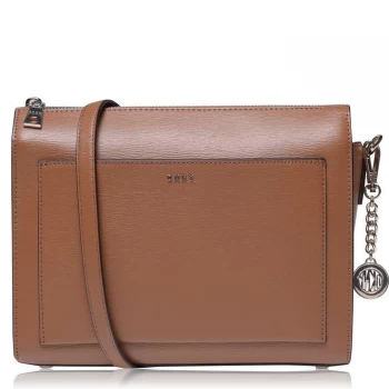 Image of DKNY Sutton Chain Medium Boxy Cross Body Bag - DRIFTWOOD DFW