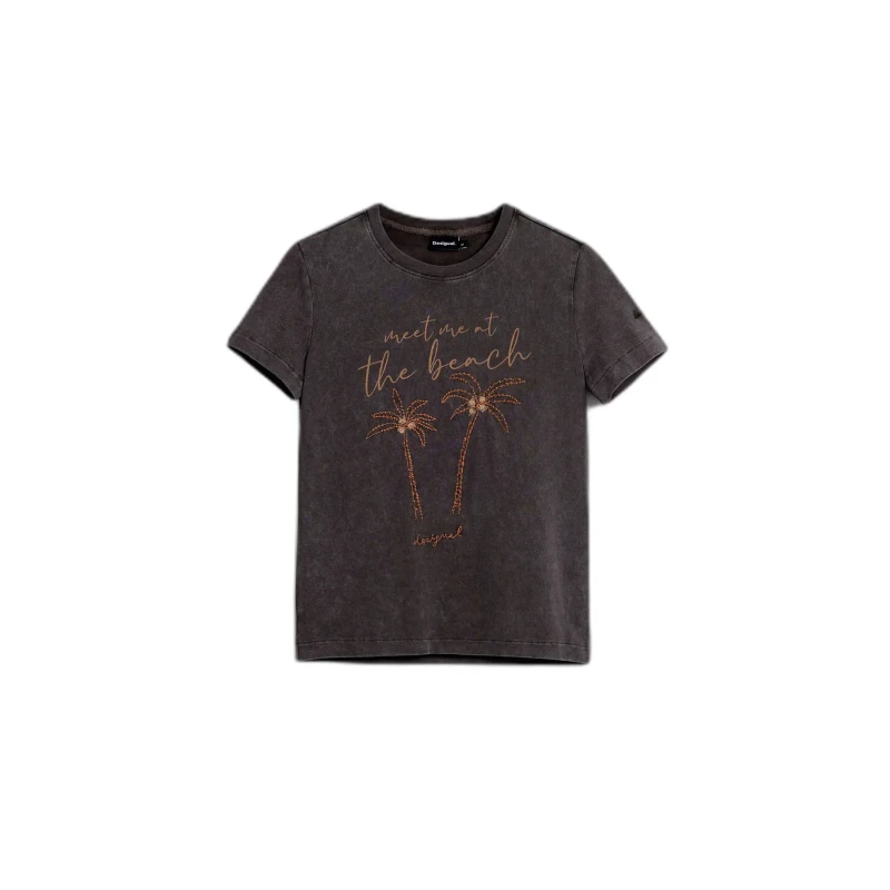 Image of Desigual Womens T-Shirt Desigual Repris Gris Female XS