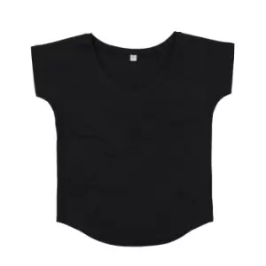 Image of Mantis Womens/Ladies Loose Fit V Neck T-Shirt (M) (Black)