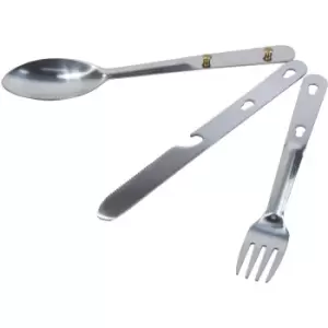 Image of Regatta Steel Interlocking Compact Camping Cutlery Set One Size