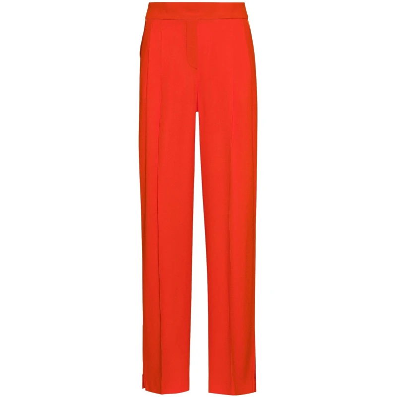 Image of Boss Womens Tezuki Wide Leg Trousers Bright Orange female 4 (XXS)