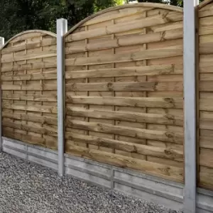 Forest 6a x 6a Pressure Treated Decorative Domed Top Fence Panel (1.8m x 1.8m) - main image