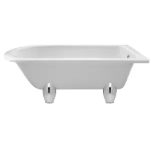 image of Hudson Reed Winterburn Freestanding Shower Bath With Deacon Leg Set (1700mm) - White