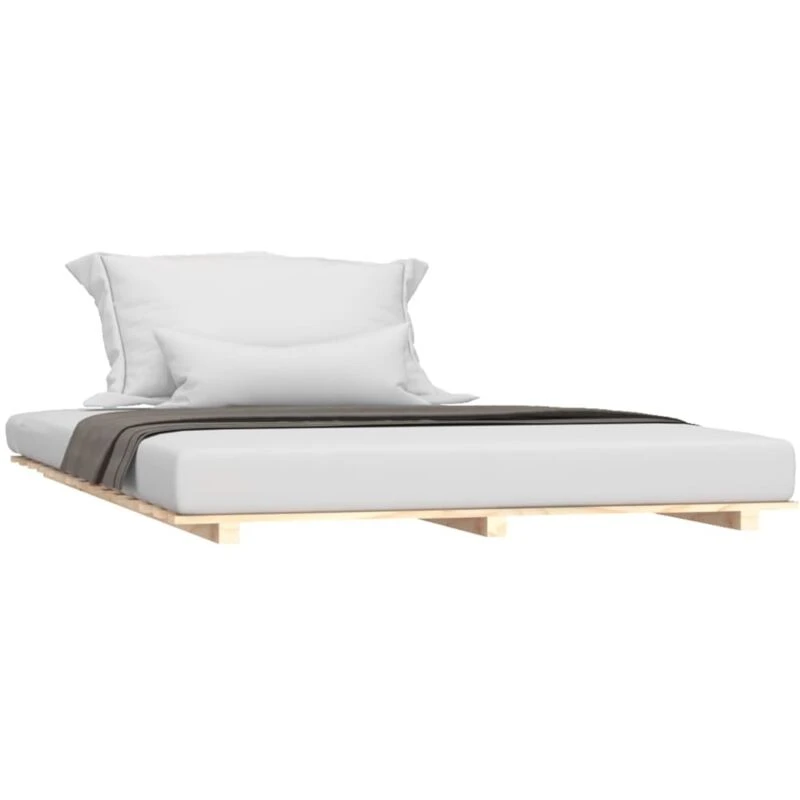 Image of VIDAXL Bed Frame without Mattress 135x190cm Double Solid Wood Pine Vidaxl 8720845683269