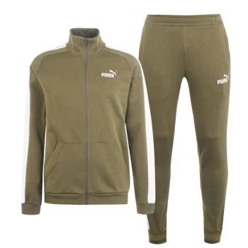 Image of Puma Clean Fleece Tracksuit Mens - Brown