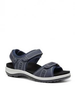 image of Hotter Walk Il Wide Fit Sandals - Indigo, Size 4, Women