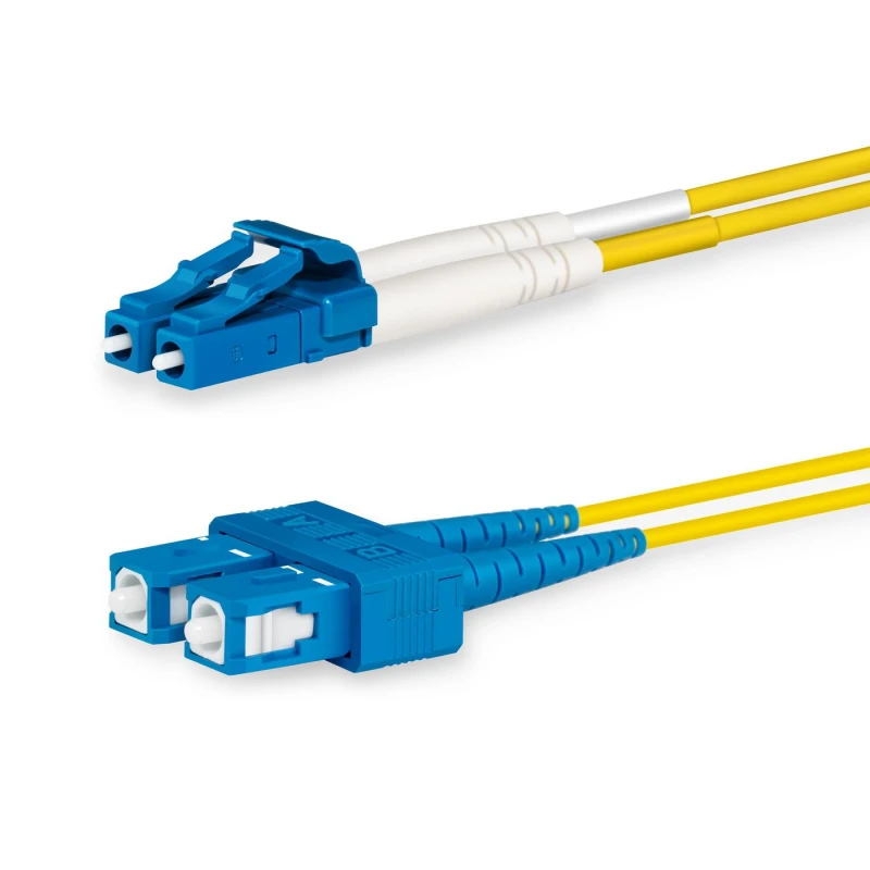 Image of Lanview LVO231491 InfiniBand/fibre optic cable 1m 2x LC 2x SC OS2 Yel