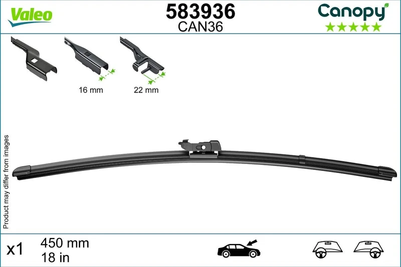 Image of Wiper blade VALEO 583936