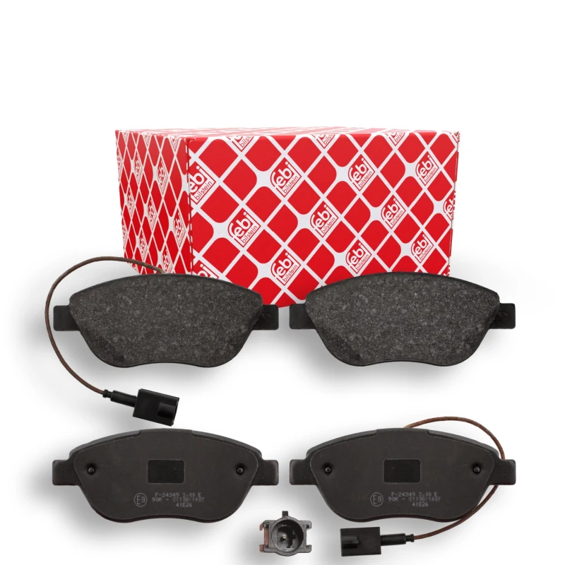 Image of FEBI BILSTEIN 116057 Brake pad set Front Axle, incl. wear warning contact Brake Pad Set,disc brake (402)