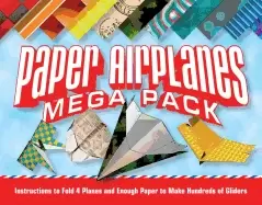 Image of paper airplanes mega pack instructions to fold 4 planes and enough paper to