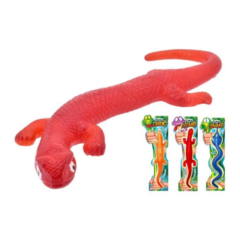 Image of Kandy Toys Large Stretchy Animal 34cm (Croc, Snake or Lizard) Multi unisex