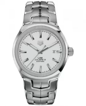 Image of Tag Heuer Link Automatic Silver Dial Stainless Steel Mens Watch WBC2111.BA0603 WBC2111.BA0603