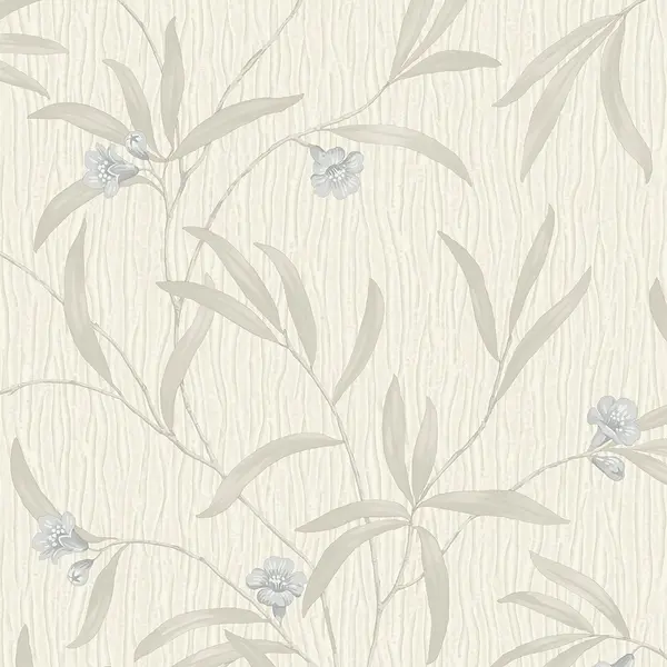Image of Belgravia Decor Tiffany Floral Blue Textured Wallpaper