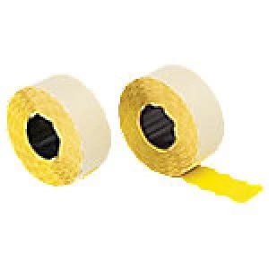 Image of AVERY Address Labels YR1226 Yellow Self Adhesive 12 x 26mm 10 Rolls of 1500 Labels