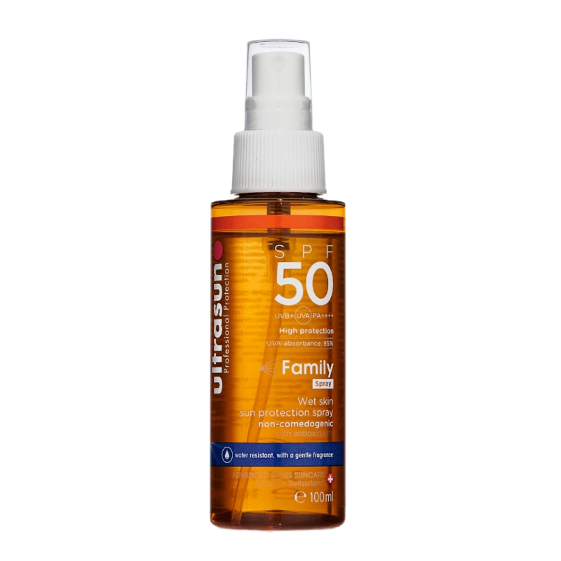 Image of Ultrasun Family Wet Skin Sun Protection Spray SPF50 100ml