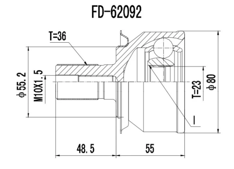 Image of PROCARO 77-FO-550 CV Joint Joint Kit,drive shaft (5)