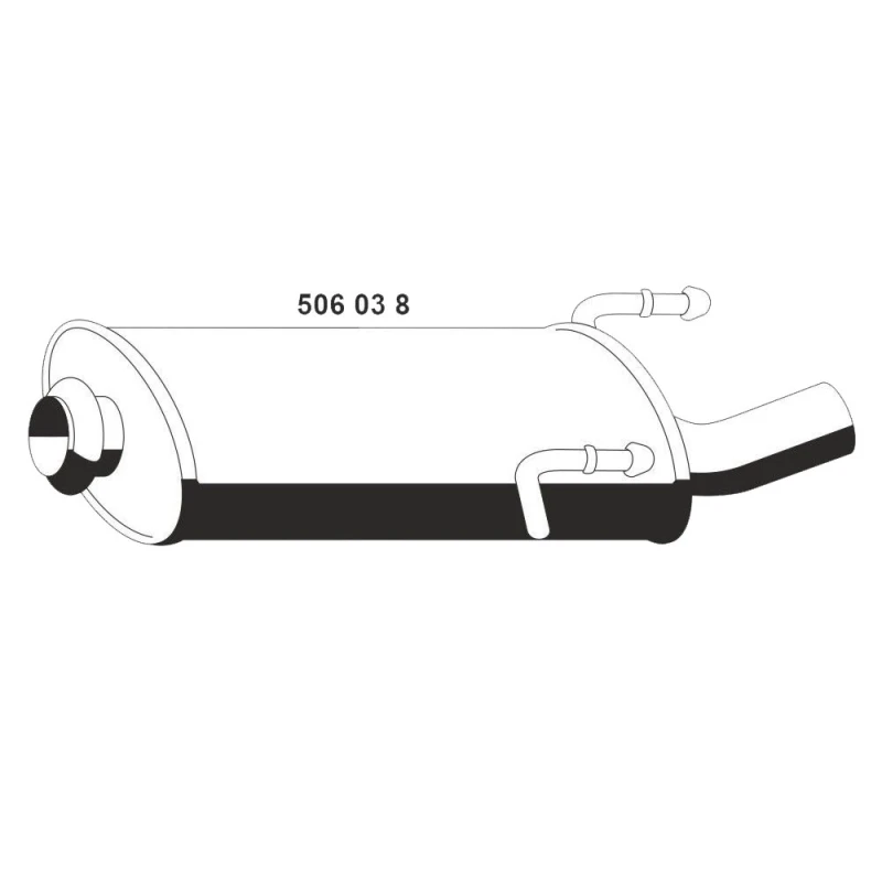 Image of ERNST 506038 Rear silencer End Silencer (3437)