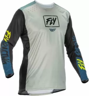 image of Fly Racing Lite Motocross Jersey, grey-blue, Size 2XL, grey-blue, Size 2XL