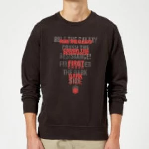 Image of Star Wars Dark Side Echo Black Sweatshirt - Black - 5XL