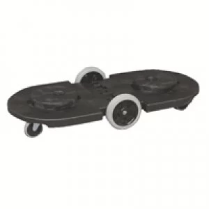 Image of Slingsby VFM Heavy Duty Round Container Tandem Dolly Black 382208