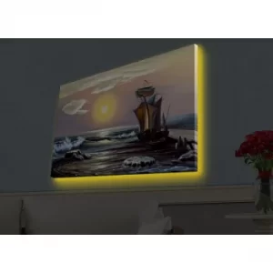 Image of 4570HDACT-068 Multicolor Decorative LED Lighted Canvas Painting