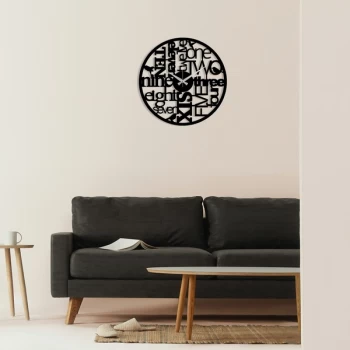 Image of Metal Wall Clock 32 - Black Decorative Metal Wall Clock