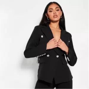 Image of I Saw It First Military Style Fitted Blazer - Black