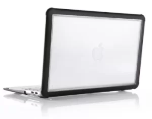 image of STM Dux 11" Apple Macbook Air Notebook Case Black Transparent Poly