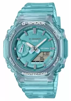 Image of Casio GMA-S2100SK-2AER Unisex Skeleton x Metal Dial Blue Watch