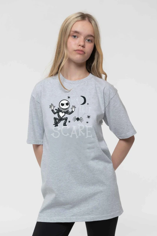 Image of Disney Kids First Scare Tee Grey unisex