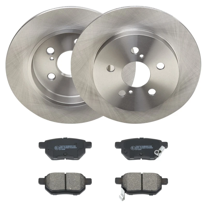 Image of RIDEX 3405B2196 Brake disc and pads set Rear Axle, Brake Disc Type: Solid, with acoustic wear warning Brake Set,disc brakes (3405)