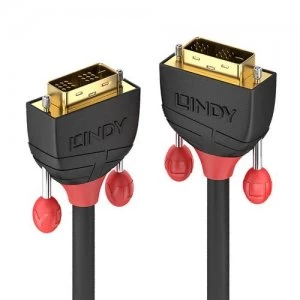 Image of Lindy 36256 DVI cable 2m DVI-D Black