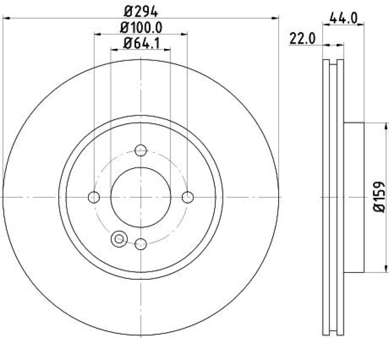 Image of HELLA Brake disc HELLA 8DD 355 115-871