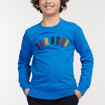 Image of Barbour Boys' Oliver Crew Neck Sweatshirt - Frost Blue - XL (12-13 Years)
