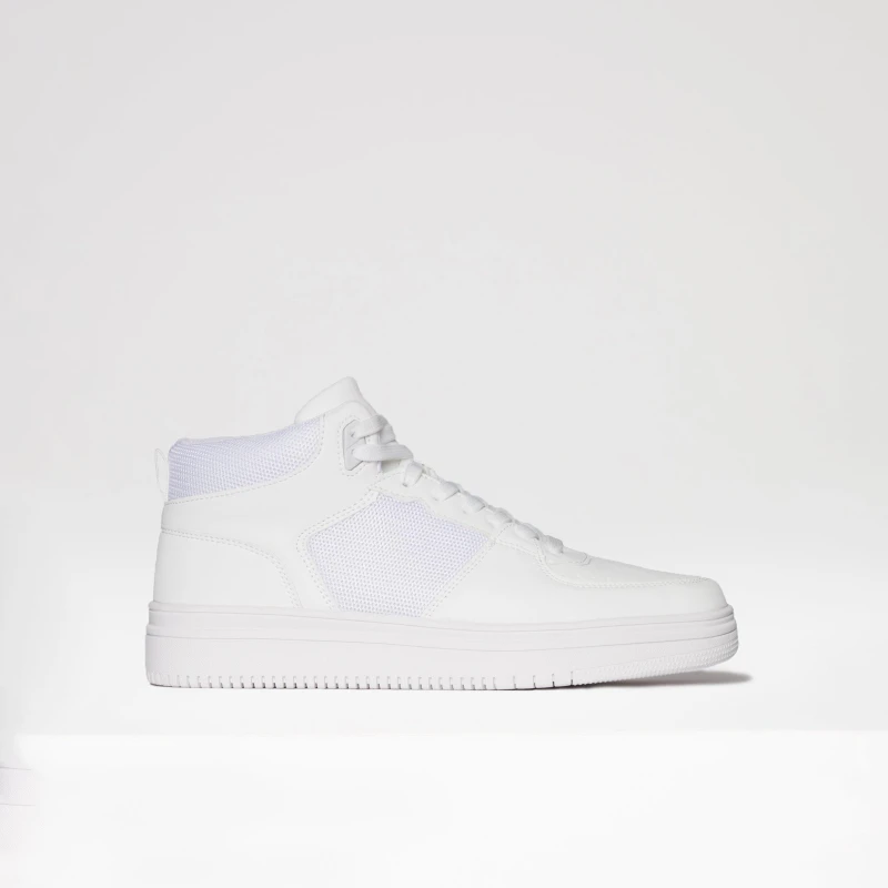 Image of Threadbare 'Villa' Sport Panel High Top Trainers White
