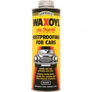 Image of Hammerite Waxoyl Rust Remover and Protector Schutz Black 1l