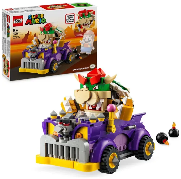 image of LEGO Super Mario Bowser's Muscle Car Expansion Set Toy 71431