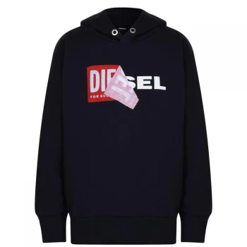 Diesel Salby Peel Hooded Logo Sweatshirt - Navy K860