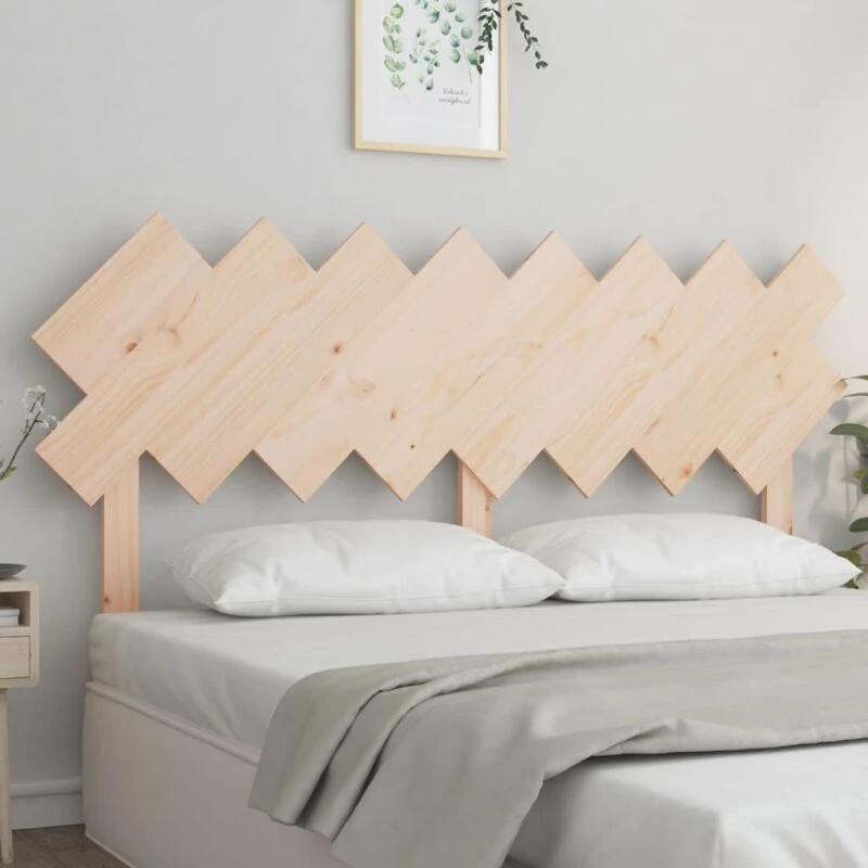 Image of Vidaxl Bed Headboard 159.5X3X80.5cm Solid Wood Pine, Brown 819230