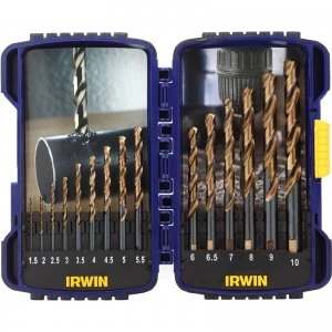 Image of Irwin 15 Piece Turbomax HSS Drill Bit Set