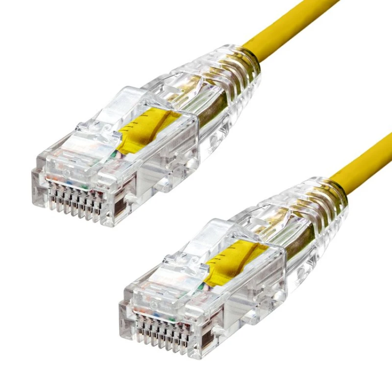Image of ProXtend Ultra Slim CAT6 U/UTP CU LSZH Ethernet Cable Yellow 3M