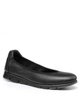 Image of Hotter Natural Ballerina Shoe - Black, Size 5, Women