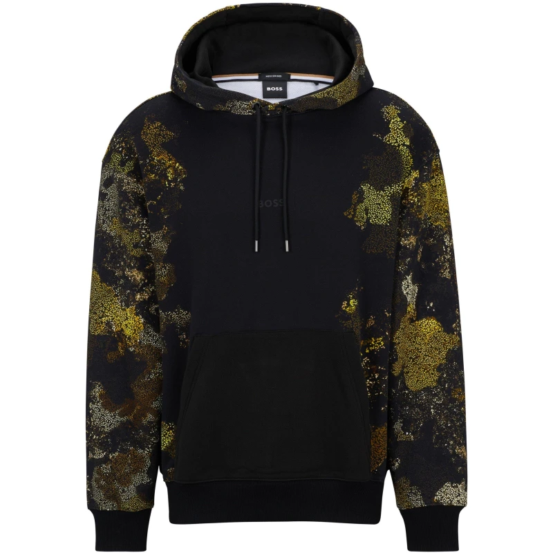 Image of Boss Mens Sullivan Pull Over Hoodie Black male S