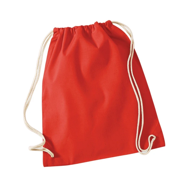 Image of Westford Mill Mens Cotton Drawstring Bag in Light Red Light Red Male