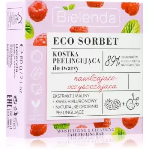 Image of Bielenda Eco Sorbet Raspberry Moisturizing & Cleansing Face Scrub Bar