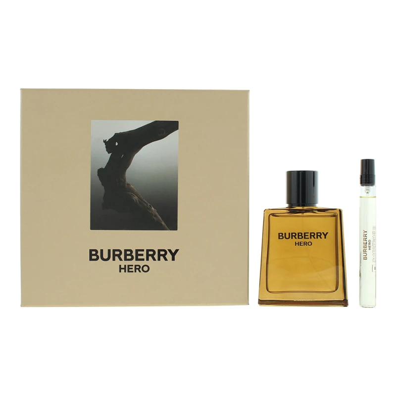 Image of Burberry Hero 2 Piece Gift Set: Eau de Parfum 100ml - Eau de Parfum 10ml