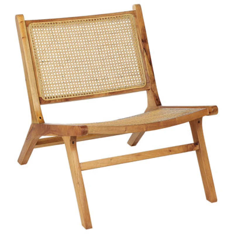 Image of Beliani Dining Chair Middletown Mahogany Natural