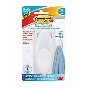 Image of Command Large Towel Hook Frosted