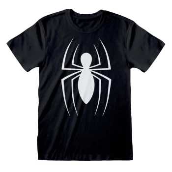 Image of Marvel Comics Spider - Classic Logo Unisex Medium T-Shirt - Black