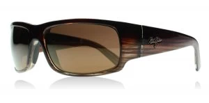 image of Maui Jim World Cup Sunglasses Chocolate Stripe Fade H266-01 Polariserade 64mm